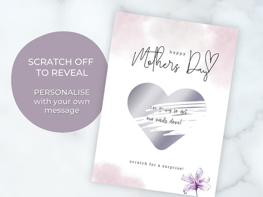 Mother's Day Scratch To Reveal Card | Personalised Surprise Mothers Day | Concert | Cinema | Spa Day | Afternoon Tea | Meal | Gift for Mum