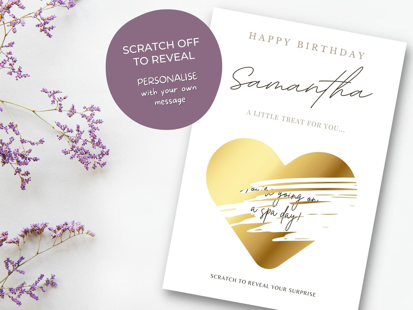 Personalised Birthday Reveal Scratch Card | Surprise Scratch Card, for Grandparents, Aunties, Uncles, Brothers, Sisters, Friends