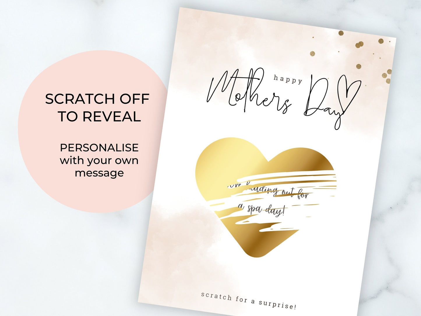 Mother's Day Scratch To Reveal Card | Personalised Surprise Mothers Day | Concert | Cinema | Spa Day | Afternoon Tea | Meal | Gift for Mum